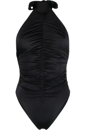 Noire Swimwear Badpak met halternek en ruches