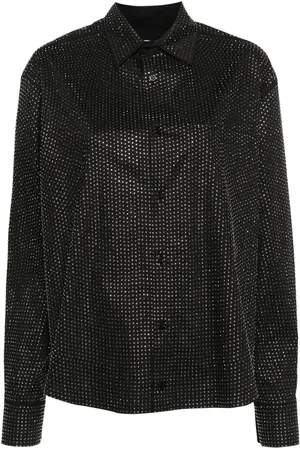 GIUSEPPE DI MORABITO Popeline shirt verfraaid met stras