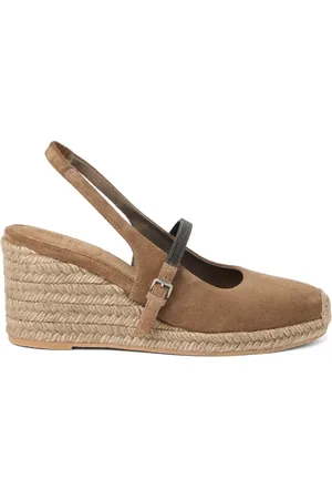 Brunello Cucinelli 60 mm espadrilles met sleehak