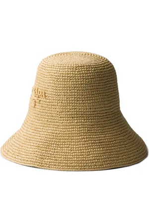 Prada Gevlochten raffia bucket