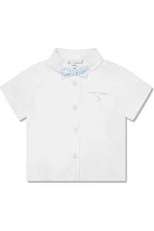 PATACHOU Shirt met korte mouwen en geruite strik
