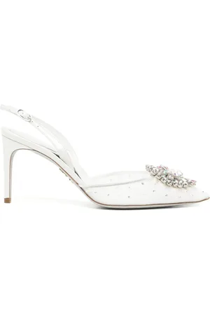 RENE CAOVILLA Slingback pumps met kristallen