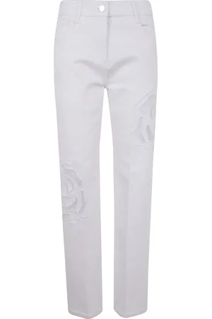 Blugirl Jeans met geborduurde bloemen