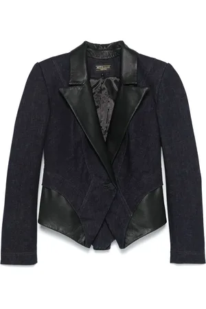 MITILIANE COUTURE Blazer met leren vlakken