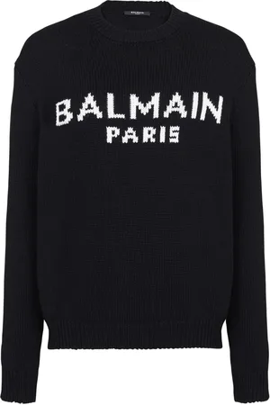Balmain Logo intarsia trui