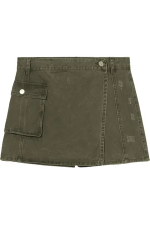 B+AB Shorts met gerafeld effect