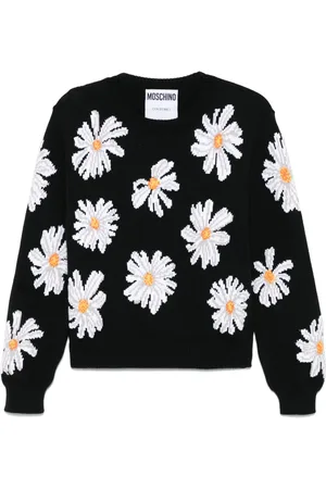 Moschino Trui met bloemjacquard