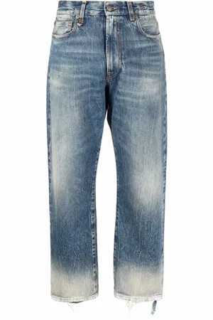 R13 Jeans met gerafelde afwerking