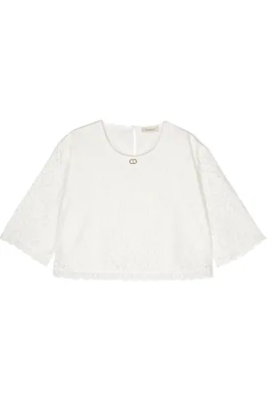 Twin-Set Shirt met bloemenkant