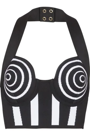 Balmain Gestreepte haltertop
