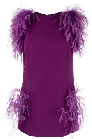 Elie saab Blouse met veren afwerking