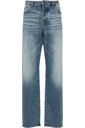 Armani Exchange Straight jeans met geborduurd logo