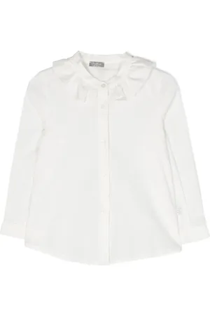 Il gufo Shirt met ruchehals