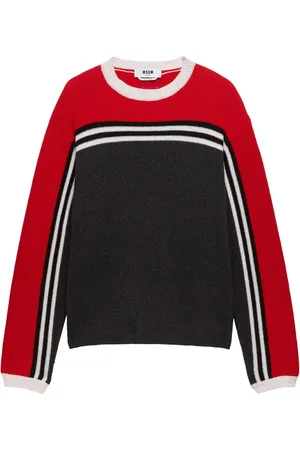 Msgm Gestreepte trui met colourblocking