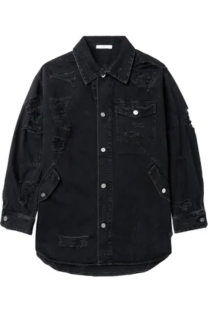 Helmut Lang Poloshirt met gerafeld effect