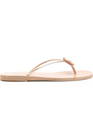 Ancient Greek Sandals Strovilos leren teenslippers