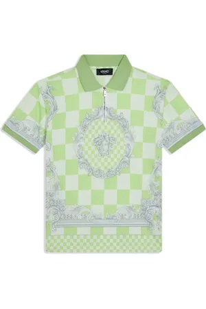 VERSACE Poloshirt met Medusa Contrasto print
