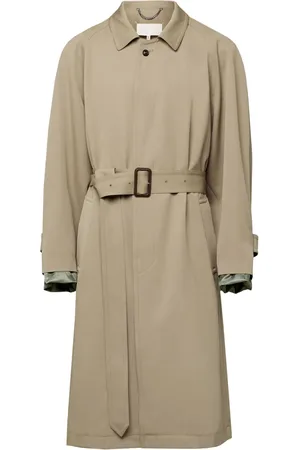 Maison Margiela Wollen trenchcoat met gespreide kraag