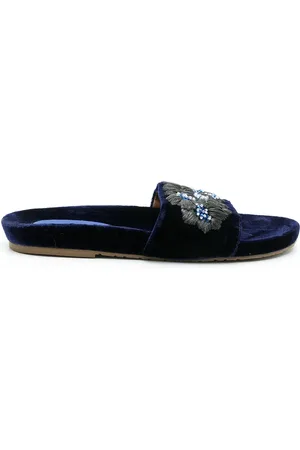AMIR SLAMA Fluwelen slippers