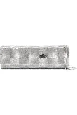 Amina Muaddi Amini Paloma clutch verfraaid met kristallen