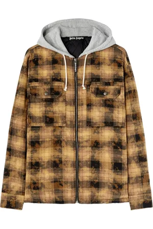 Palm Angels Geruite hoodie met rits