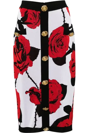 Balmain Rok met bloemenjacquard