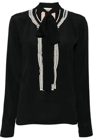 Nº21 Twill blouse met strik