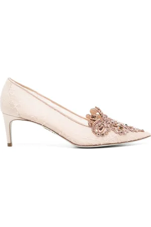 RENE CAOVILLA Veneziana 60 pumps met kant