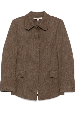 REMAIN Blazer met visgraatpatroonn