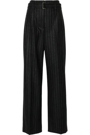 Brunello Cucinelli Wollen straight broek met krijtstreep