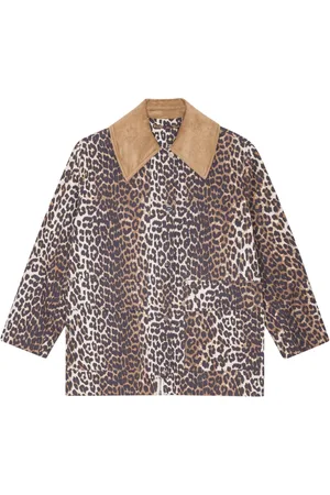 Ganni Bomberjack met luipaardprint