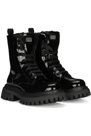 Dolce & Gabbana Lakleren combat boots