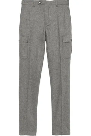 Incotex Cargo broek met gemeleerd effect