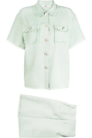 B+AB Blouse met franje afwerking