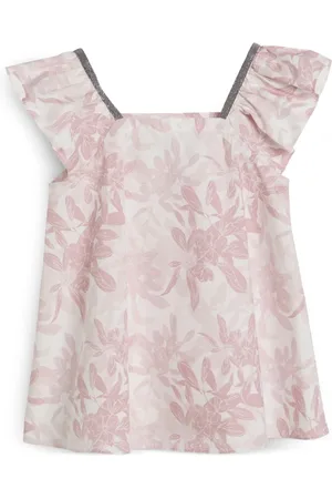 Brunello Cucinelli Popeline top met bloemenprint