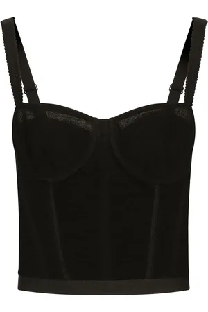 Dolce & Gabbana Gedrapeerde tulen korset top