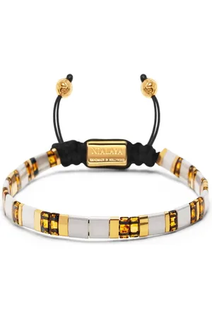 Nialaya Armband met kralen en marmer effect
