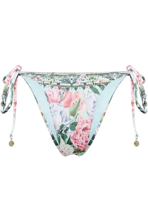 Camilla Bikinislip met gestrikte zijkant en print