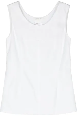 Sportmax Mouwloze blouse met gewatteerde vlakken