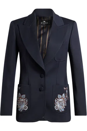 Etro Blazer met geborduurde bloemen