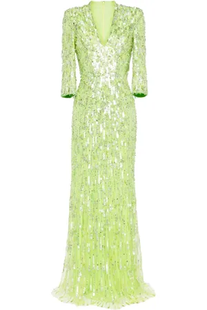 Jenny Packham Oscar avondjurk verfraaid met pailletten