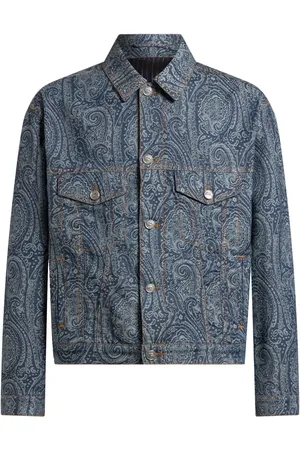 Etro Denim jack met paisley