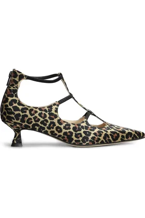 ANNA F. 50 mm pumps met luipaardprint