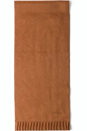 Prada Kasjmier sjaal met geborduurd logo