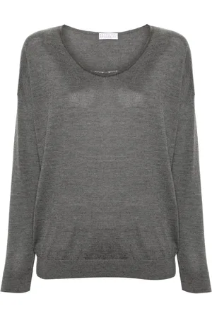 Brunello Cucinelli Trui met monilidetail