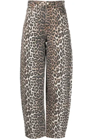 Ganni Jeans met luipaardprint