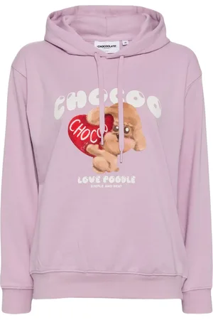 Chocoolate Hoodie van katoenblend met print