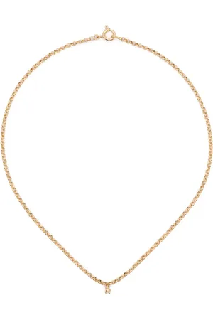 YVONNE LÉON 18kt geelgouden Floating Palm Tree schakelhalsketting met diamant