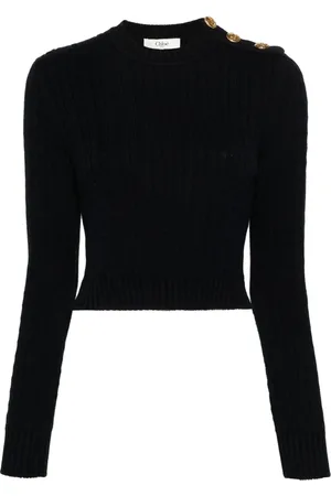 Chloé Cropped kabelgebreide trui