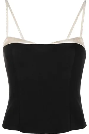 Reformation Tanktop met contrasterende afwerking